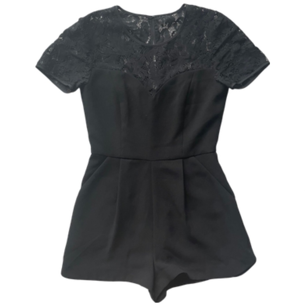 BCBGeneration Black Lace Detail Romper